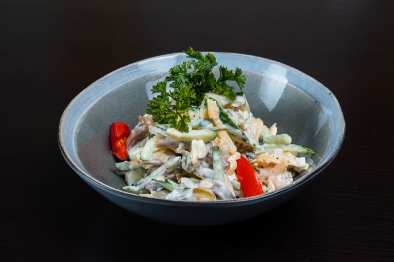 Coleslaw — creamy wings over side
